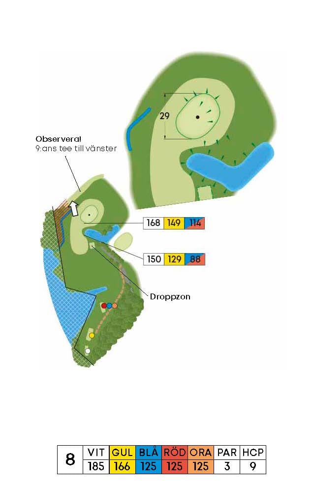 Öijared Golfklubb karta över nya banan